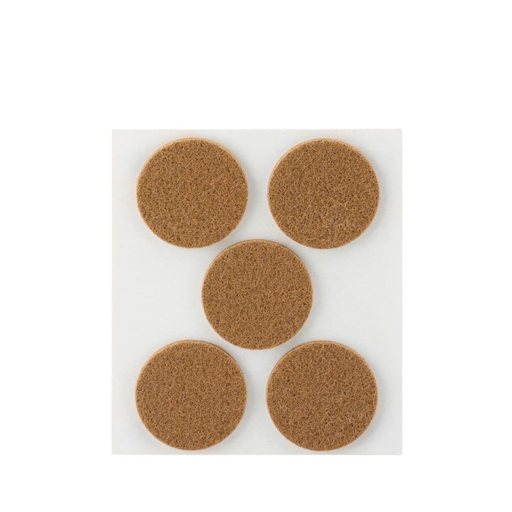 PACK 5 FELTROS ADESIVOS SINTETICOS CASTANHO Ø34MM PLASFIX INOFIX