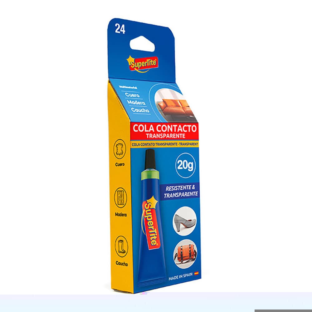 Supertite Cola Contacto Transparente Tubo 20ML 2424 Unc