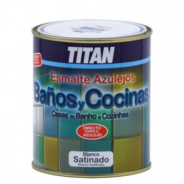 Titan Esmalte Azujelos Banho e Coz., Branco Sat. 750ml