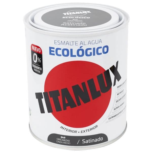 Titanlux Esmalte Interior Acetinado 0.75l Cinzento Médio