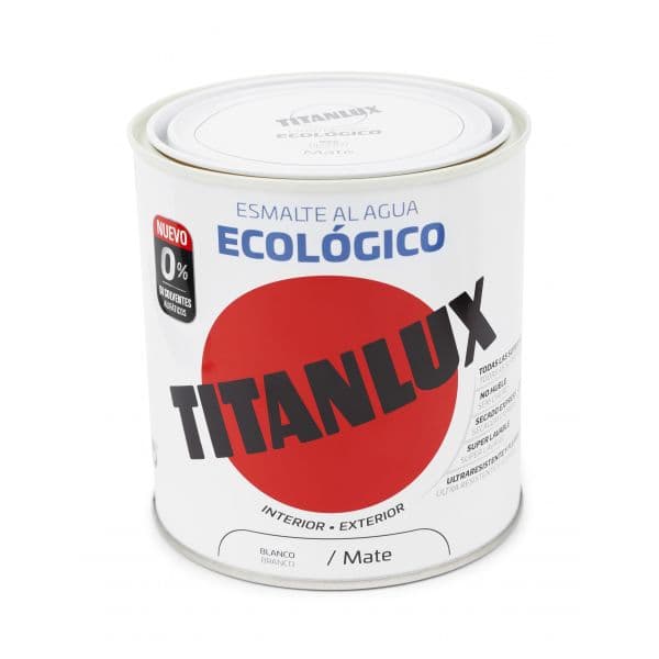 Titan Esmalte Ecológico À Base Água Branco Interior - Exterior Mate 750ml