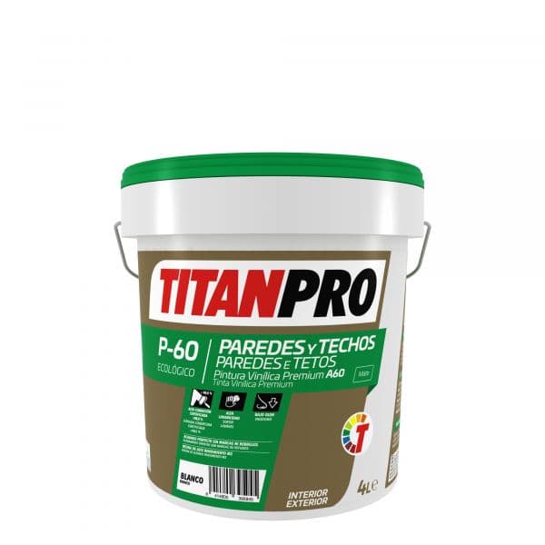 Titan P-60 Tinta Vinílica Premium Interior Mate 4L