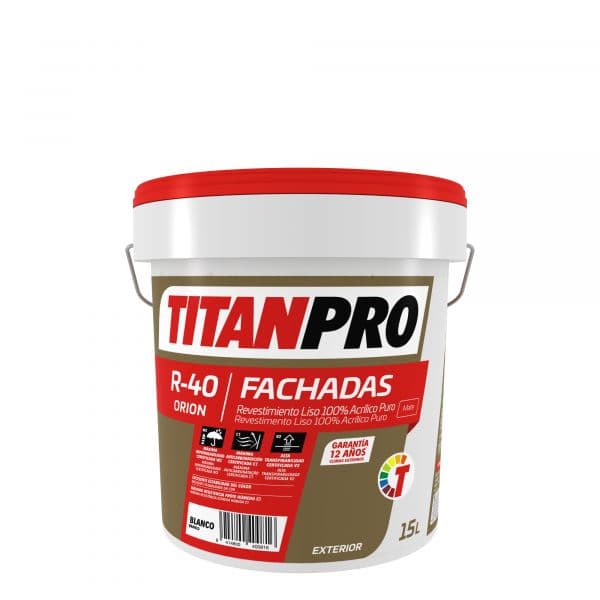 Titan R-40 Revestimento Liso 100% Acrílico Puro Mate 15L