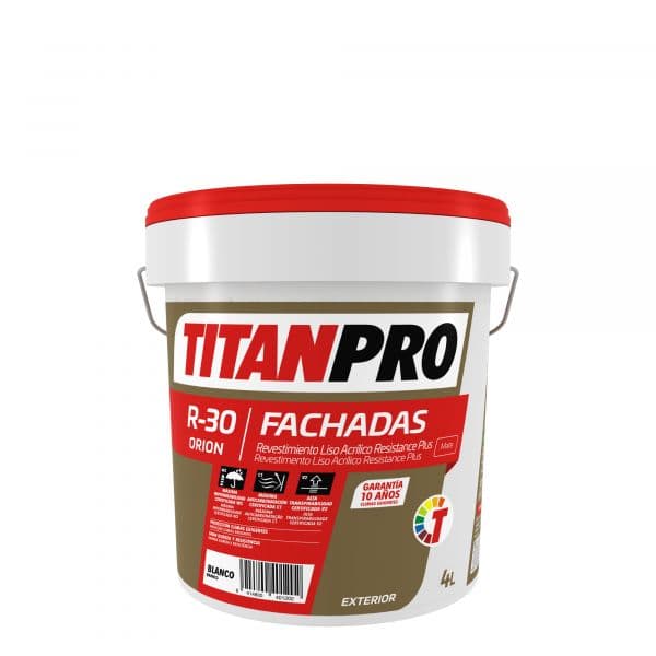 Titan R-30 Revestimento Liso Acrílico Resistence Plus Exterior Mate 4L