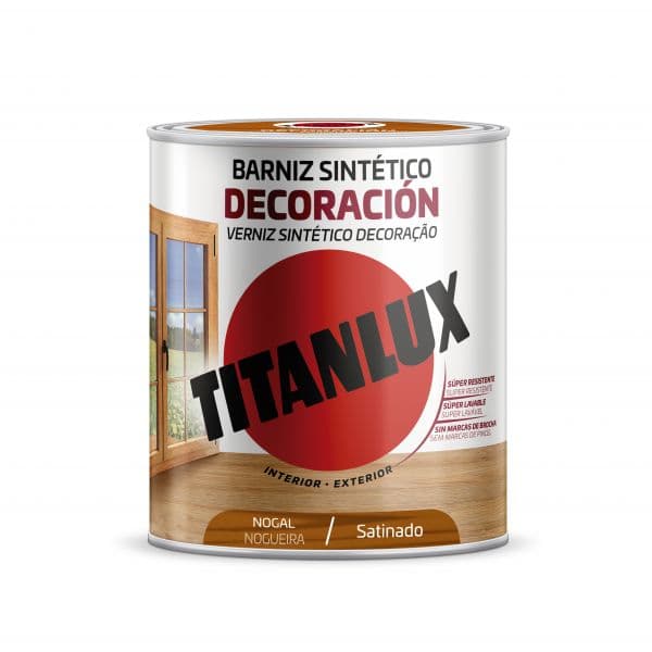 Titan Verniz Sintetico Decoraçao Acetinado Nogueira 750ml