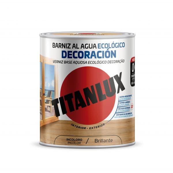 Titan Verniz Ecologico Decoração Brilhante Incolor 750ml