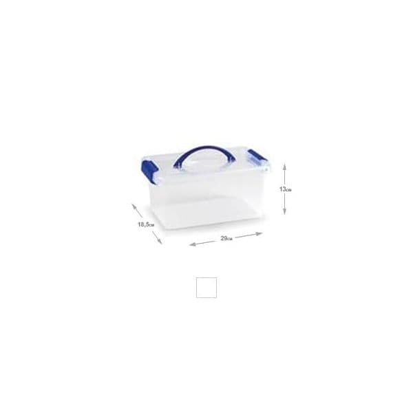 PlasticForte Caixa Arrumação Plástico 4L 29x18,5x13cm 6 Unidades
