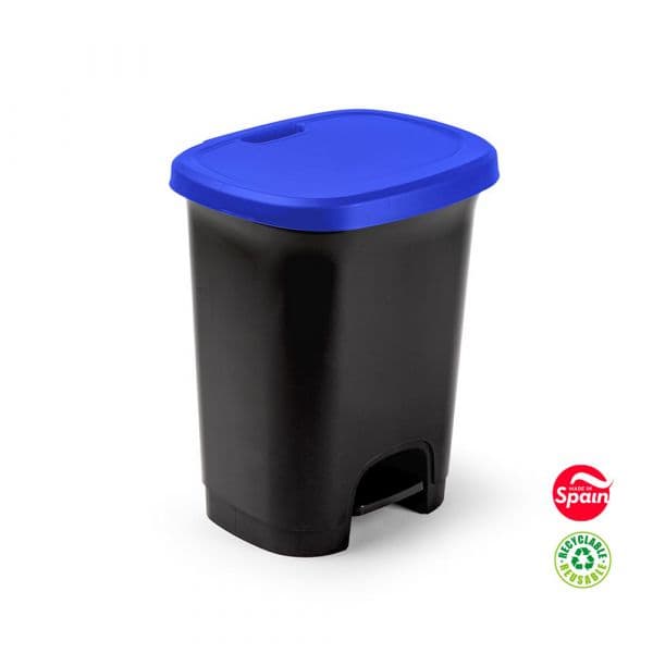 PlasticForte Contentor Pedal 27L Preto/Azul
