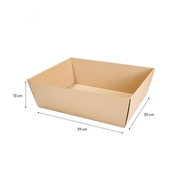 Paper Cesta Cabaz Kraft 390x300x130mm 20un