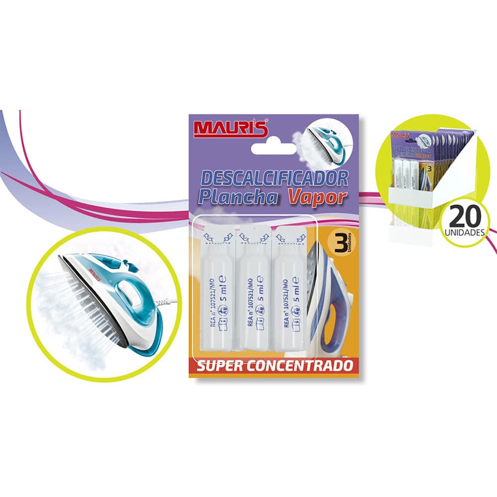Blíster 3 descalcificador para ferro de engomar 08151 mauris