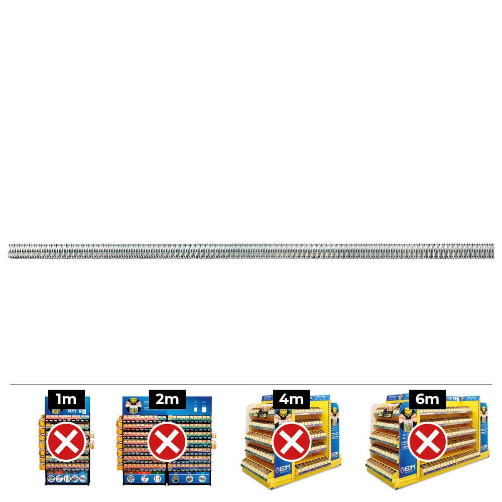 Celo Caixa 100un Varão Roscado m6x1000 Din/ref 975 Zincado - 17219