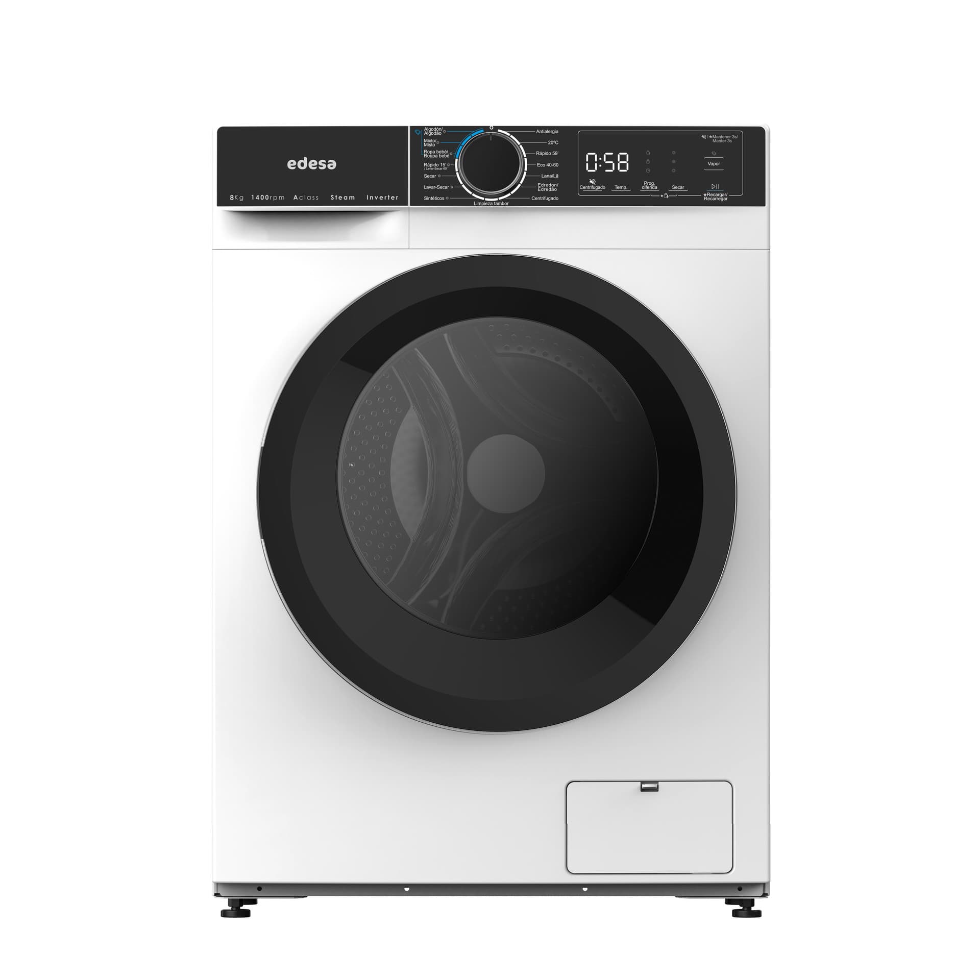 Edesa EWS8401WH 6/8Kg 1400RPM Classe A