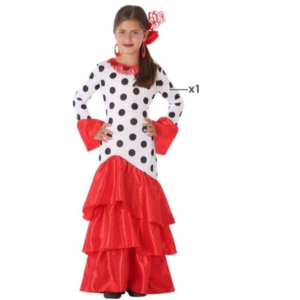 Atosa Flamenca Sevillana Children´s Girl Custom Vermelho 7-9 Anos