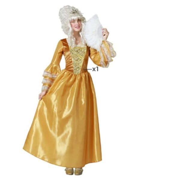 BigBuy Fantasia para Adultos Dourado Cortesã Mulher Xxl