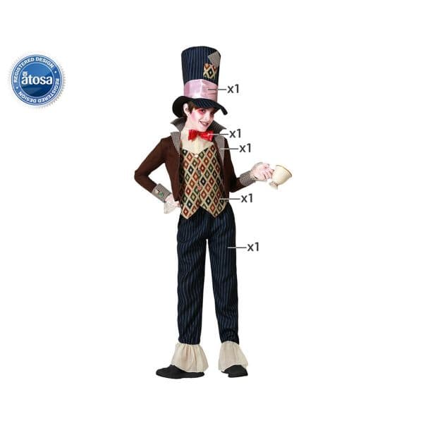 Atosa Crazy Hat Kids Custom Castanho 10-12 Anos