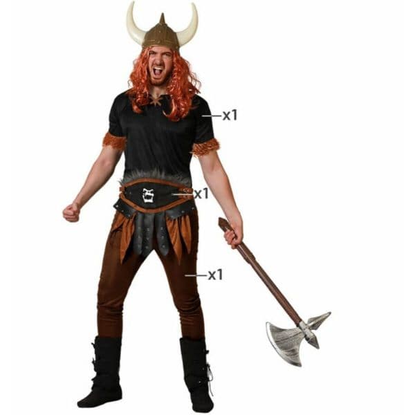 BigBuy Fantasia para Adultos Viking Homem Xs/s