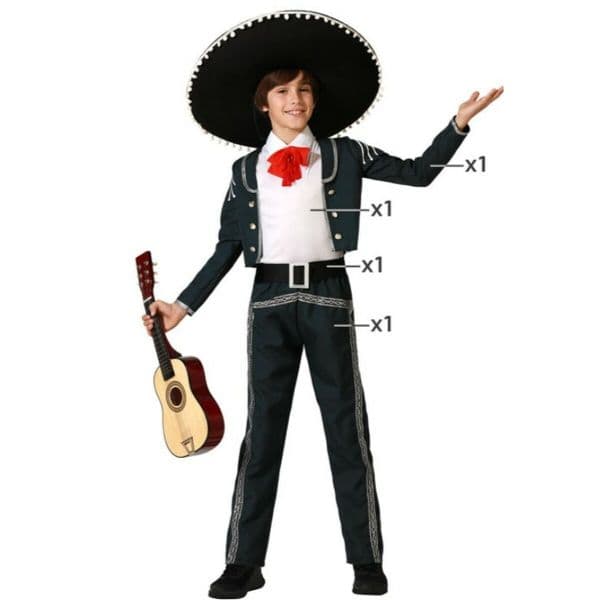 BigBuy Fantasia para Crianças Mariachi 7-9 Anos