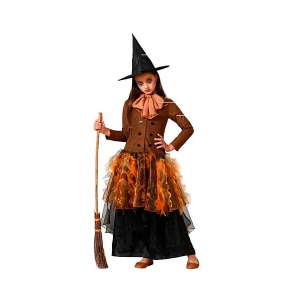 Atosa Fato De Bruxa 7-9 Anos Brown