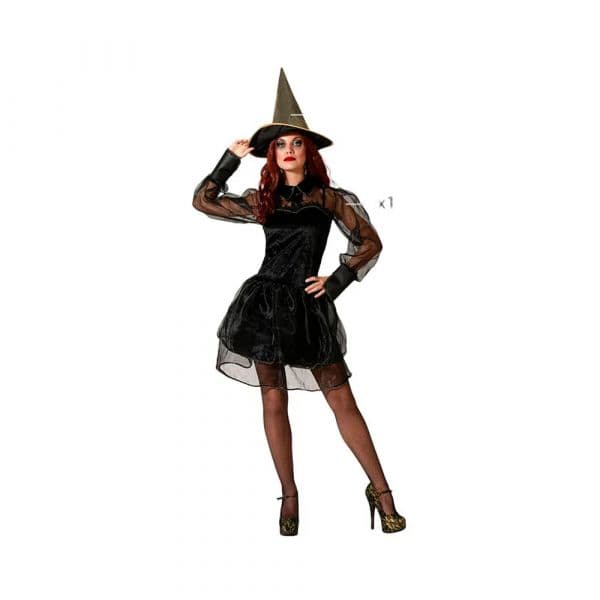 Atosa Fantasia De Mulher Bruxa M-L Black
