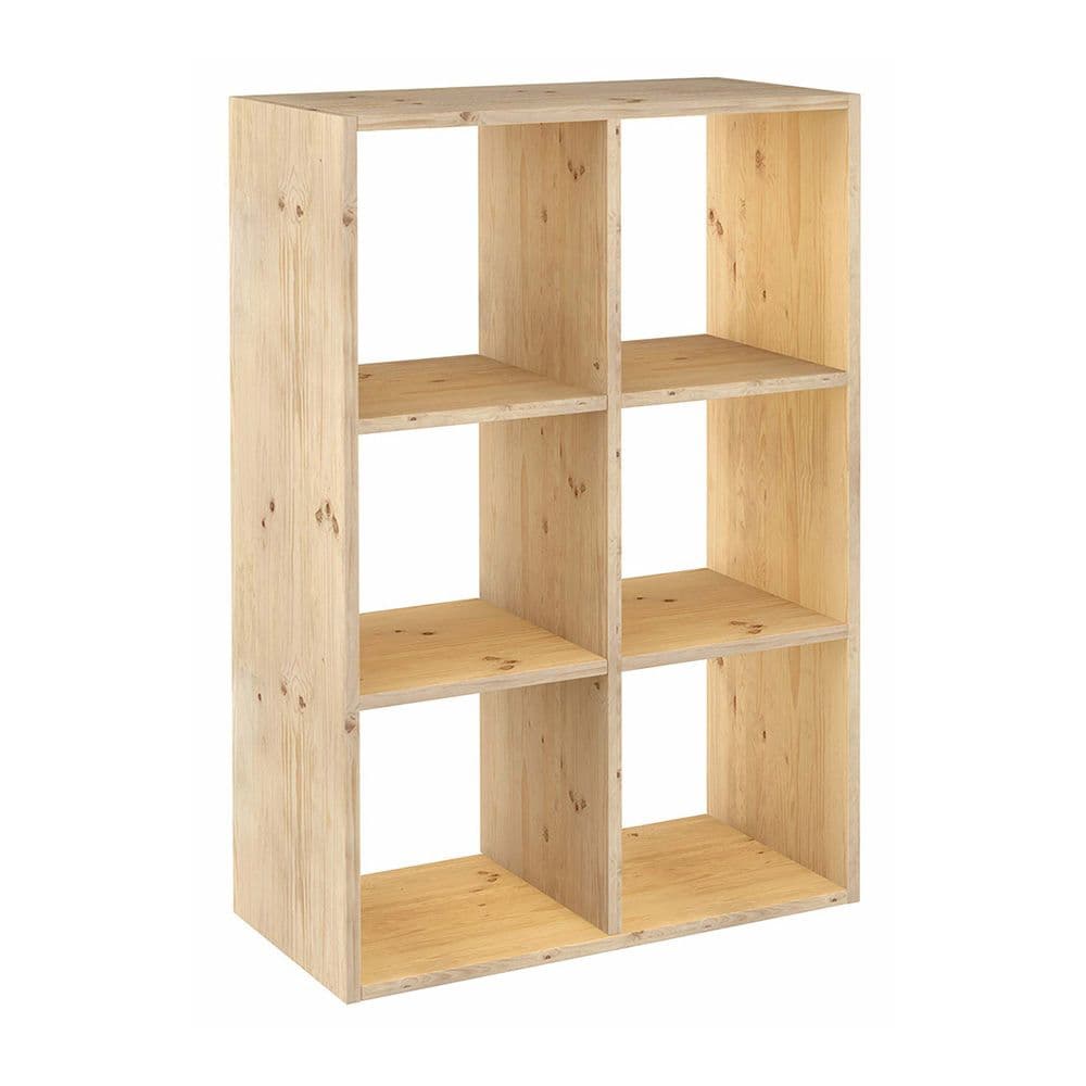 ESTANTE MODULAR 6 CUBOS DINAMIC PINHO MACIÇO 70,8X33X105,4CM ASTI