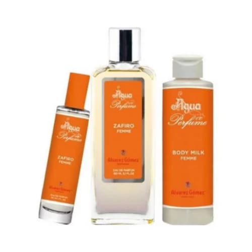 Alvarez Gómez Zafiro Femme Eau de Parfum 150ml + Eau de Parfum 30ml + Loção Corporal 200ml Coffret