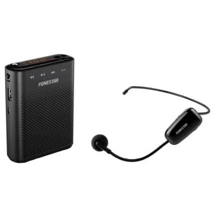 Fonestar Microfone Headset s/ Fios c/ Coluna Amplificada Cintura Black