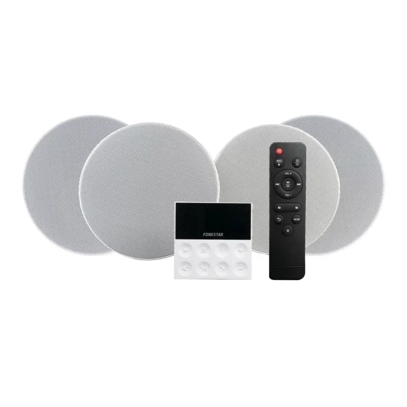 Fonestar Sistema de Som Amplificado Bluetooth/USB/FM com 4 Colunas - KS-WALL-4