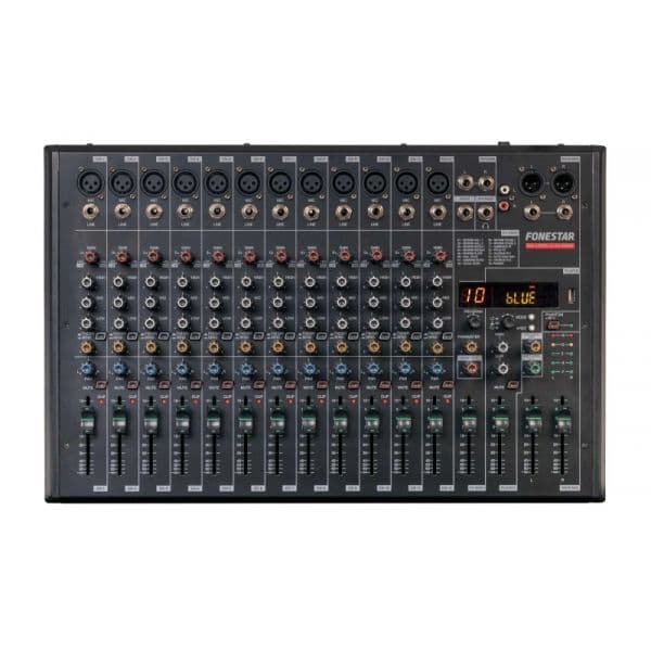 Fonestar Mesa De Mistura De Estúdio 12 Canais E 2 Saídas - MIX-12PRO