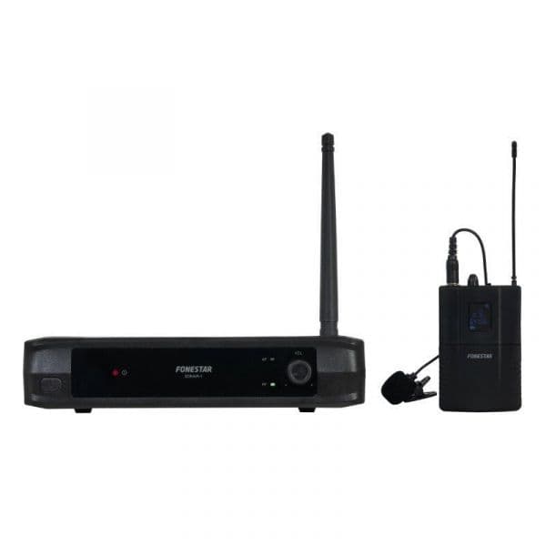 Fonestar Microfone Sem Fios SONAIR-1P UHF Portátil com Lapela e Bodypack Frequência Fixa