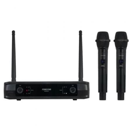 Fonestar Sistema de Microfone Duplo Sem Fio SONAIR-2M Frequência Fixa UHF