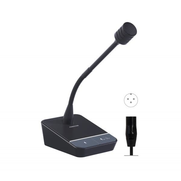 Fonestar Microfone dinâmico unidirecional cardioide de mesa - MICSET-D32XLR
