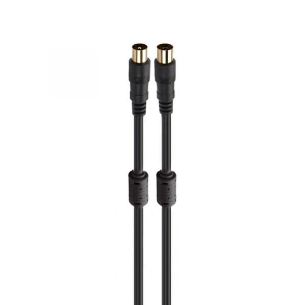 Fonestar Cabo Coaxial Macho - Coaxial Fêmea 3m Preto - ANT-NE-3