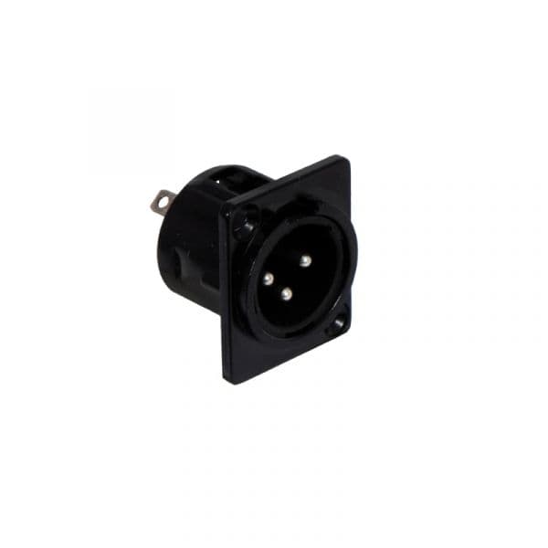 Fonestar Conetor de áudio XLR macho com fixação em chassis e painel para rack 19 - SM-573