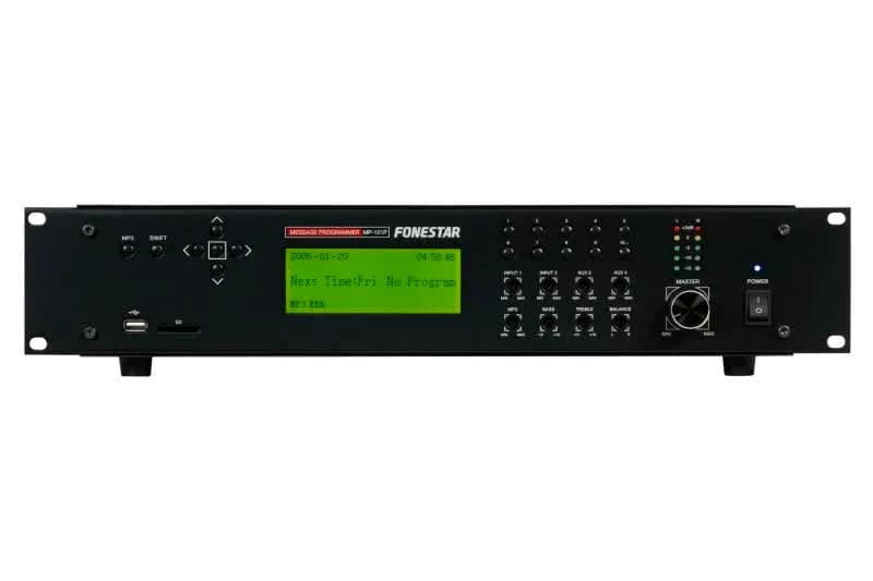 Programador horário semanal com reprodutor USB/SD