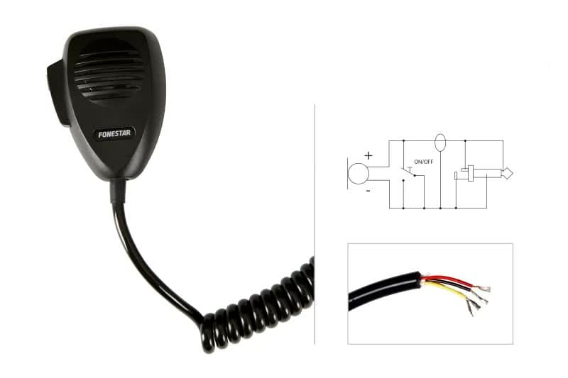 Fonestar Microfone de Comunicações de Mão - MCD-364-P
