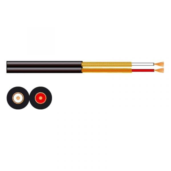 Fonestar Bobine Cabo A/V de 2 Condutores 100m Preto - CW-7