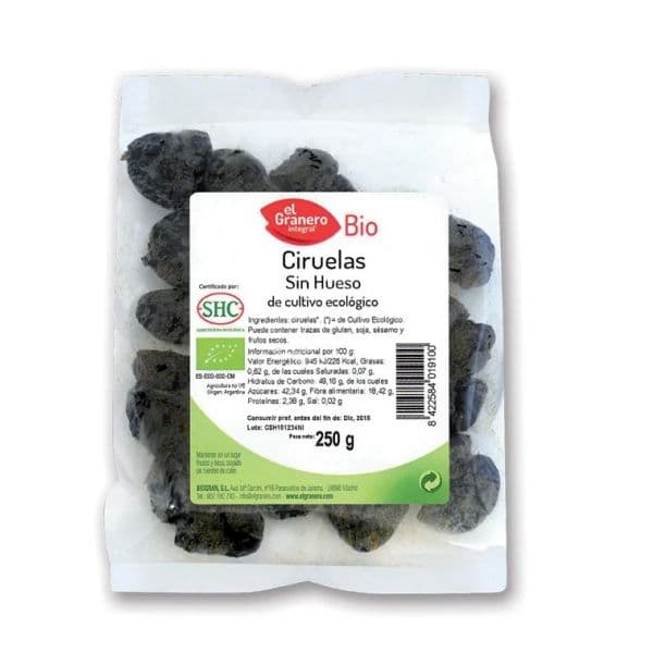 El Granero Integral Ameixas Orgânicas Sem Caroço 250g