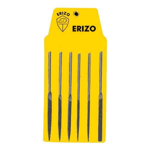 Erizo Lae6e Medium-fine Needle File Set 6 Units Amarelo