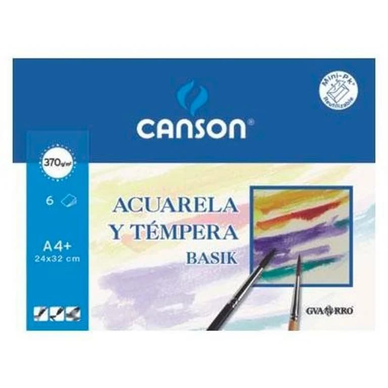 Canson Papel Aguarela Din-A4 Basik Canson 370g 6 Fls - 200406347