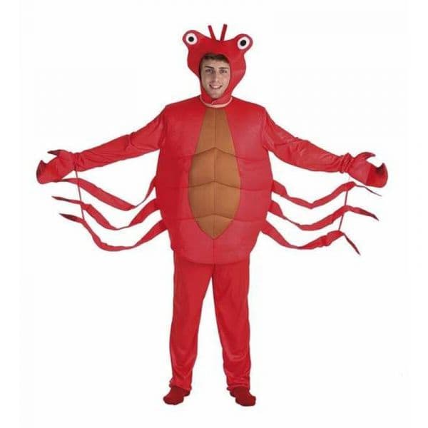 Disfarce para Adultos Vermelho Caranguejo M/L