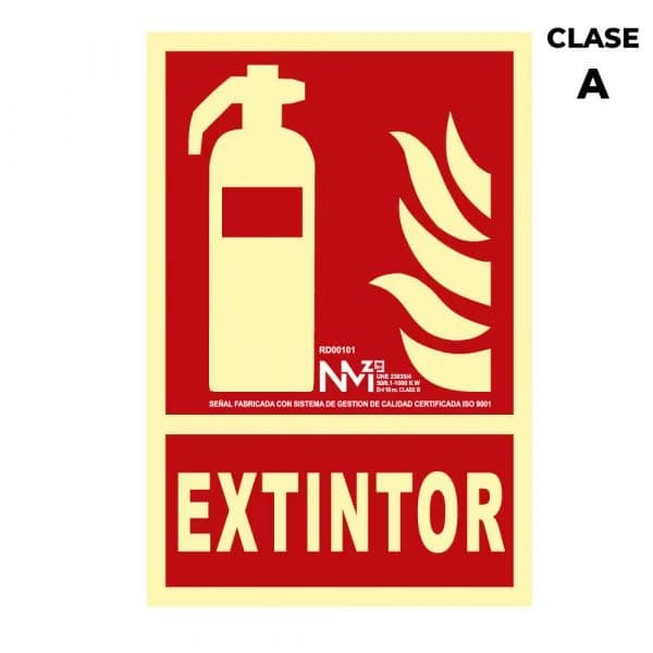 Normaluz Placa Sinal Extintor PVC 1mm 21x30cm Classe A