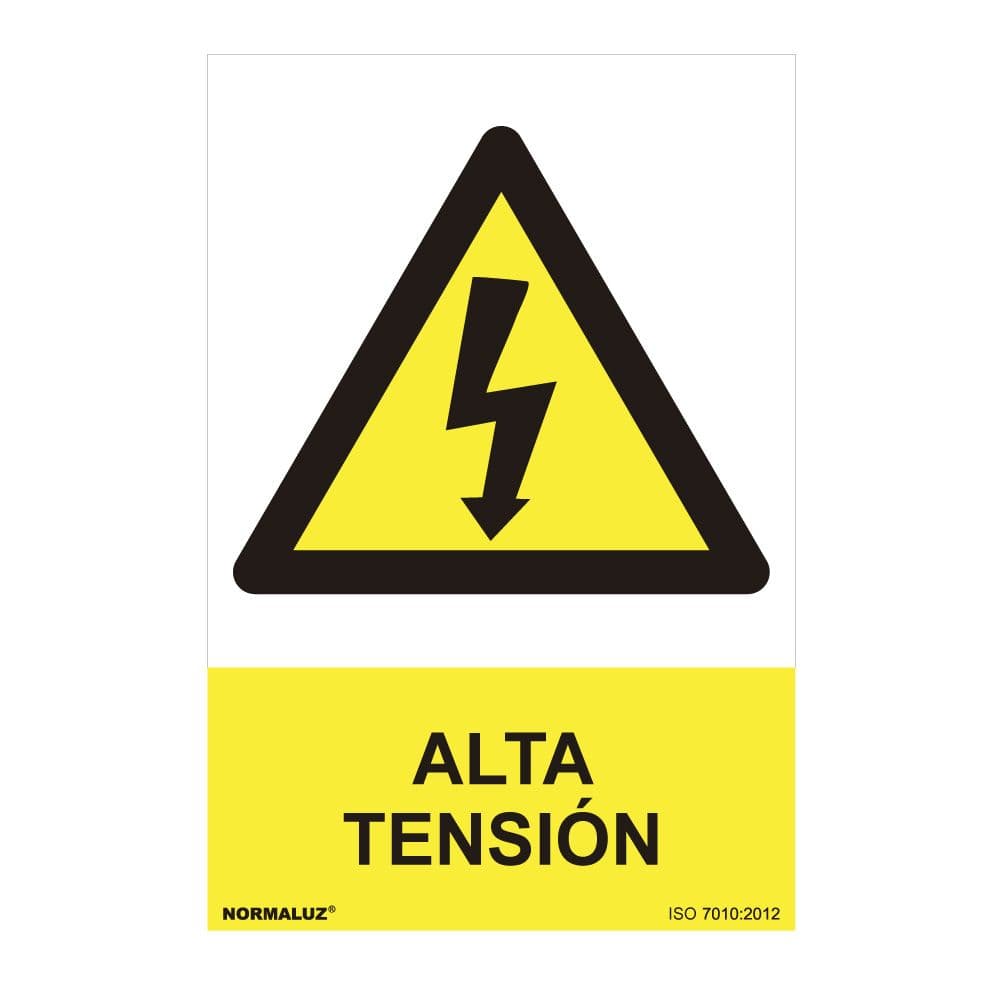 SINAL PERIGO ´´ALTA TENSION´´ (PVC 0.7MM) 30X40CM NORMALUZ