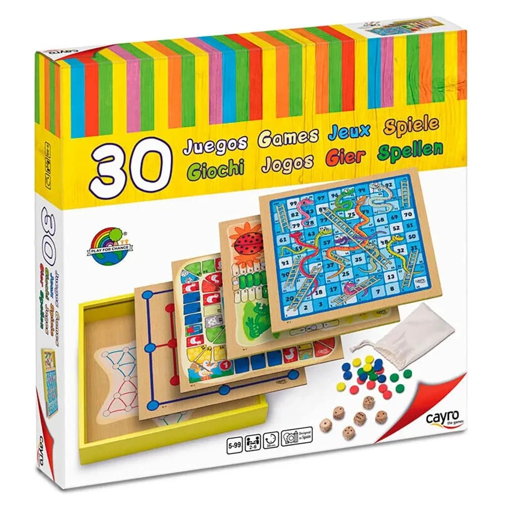Cayro Jogo de Tabuleiro 30 Jogos Multicolor