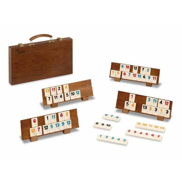Gayro Jogo de Mesa Rummi Classic Plus Edição Maleta de Madeira