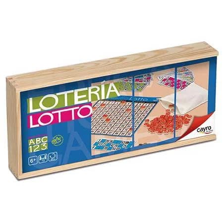 Cayro Lotto -Tómbola 48 cartões em uma caixa de madeira - NAV749 - 8171