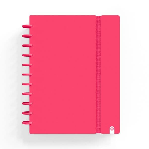 Ingeniox Caderno A4 Pautado 80Fl 100G Foam com Elástico Vermelho 1Un.