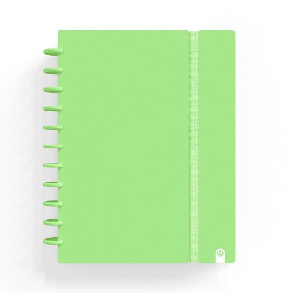 Ingeniox Caderno A4 Pautado 80Fl 100G Foam com Elástico Verde Pastel 1Un.