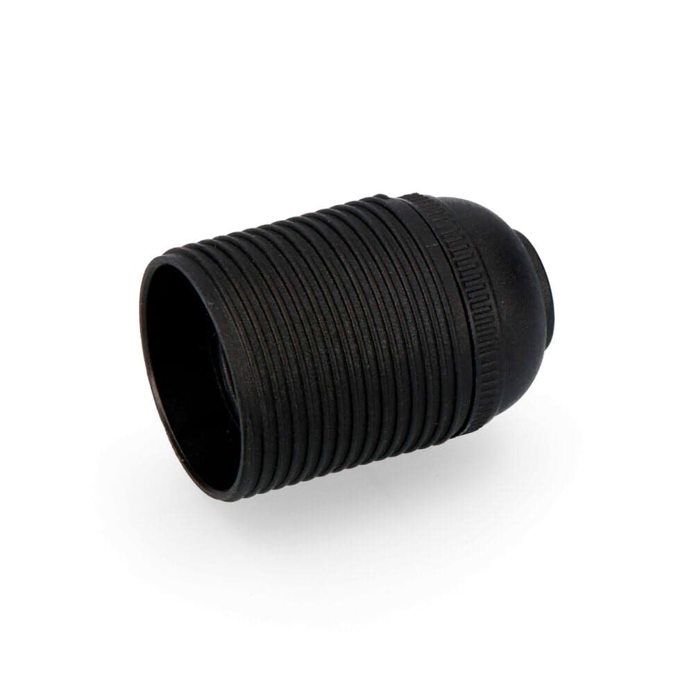 CASQUILHO COM ROSCA E-27 HOMOLOGADO PRETO SOLERA 6829CRN