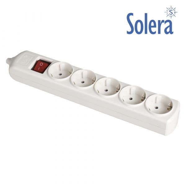 Solera Bloco 5 Tomadas, com T/t Lateral 16a 250v. Branco - EDM41217