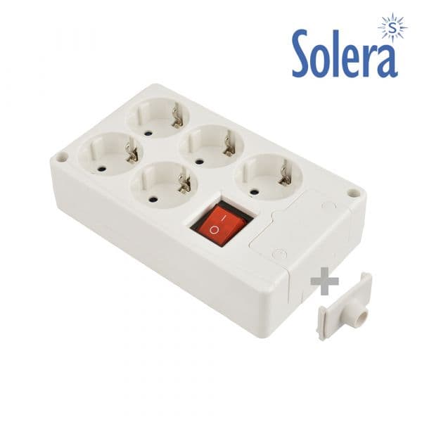 Solera Bloco 5 Tomadas, com T/t Lateral 16a 250v - EDM41221